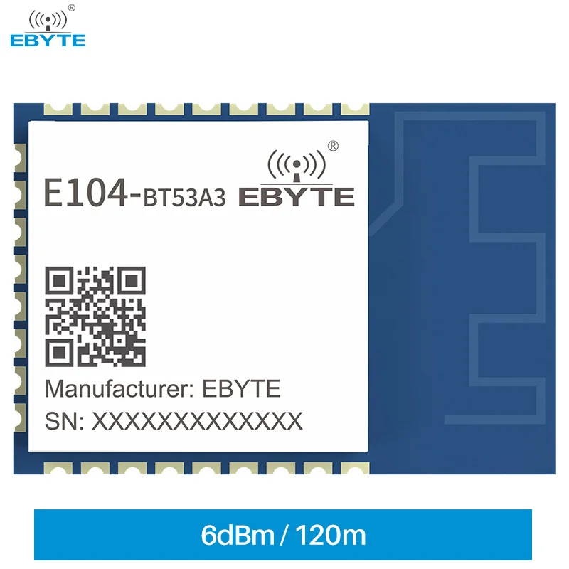 

EFR32BG22 BLE5.2 Bluetooth Wireless Module E104-BT53A3 6dBm SMD Module BT5.2 Cortex-M33 Build-in Crystal Oscillator ISM 2.4GHz