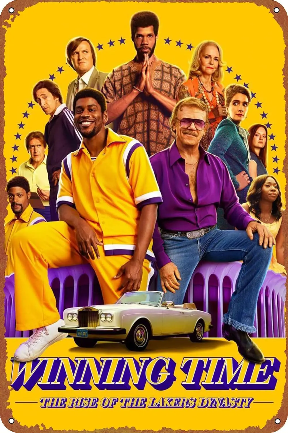 Победающее время: Восхождение династии Лейкерса постер фильма винтажный вид