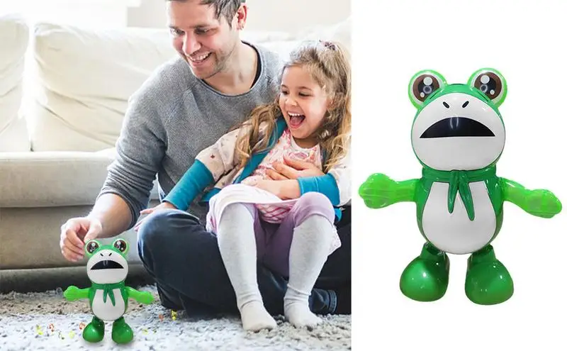 

Electric Frog Toy Light up Walking Dancing Animal Children Toy |Green Sensory Toys for kids Develop Imagination Get Relaxed