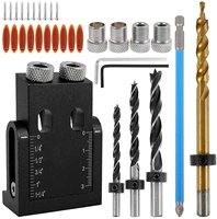 pocket hole jig kit15 degree angle pocket hole screw jig kit drilling jig kit carpentry locator drilling tool for woodworking