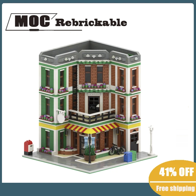 

New 2217PCS Hot Selling Street View Model Moc Doctor's Office Model Blocks DIY Children Toys Birthday Gift Christmas Blocks