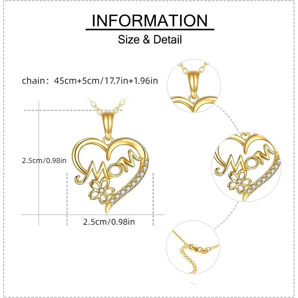 Модное ожерелье с подвеской в виде сердца для мамы рождественские украшения на