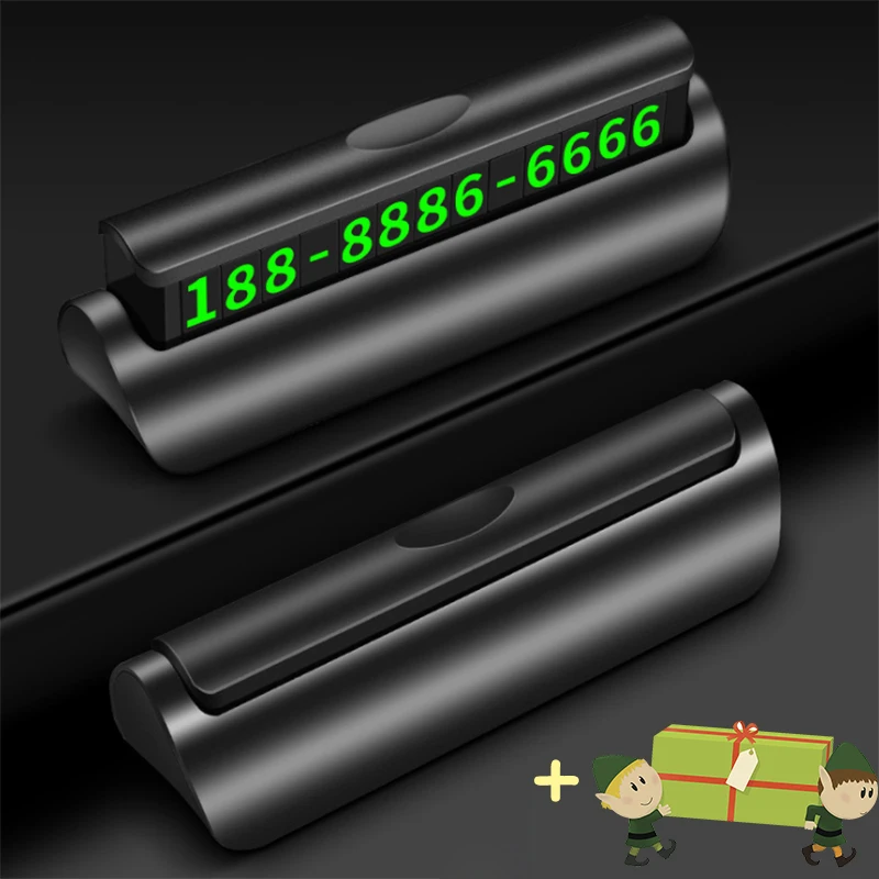 Новая Скрытая светящаяся Автомобильная табличка с номером телефона наклейка