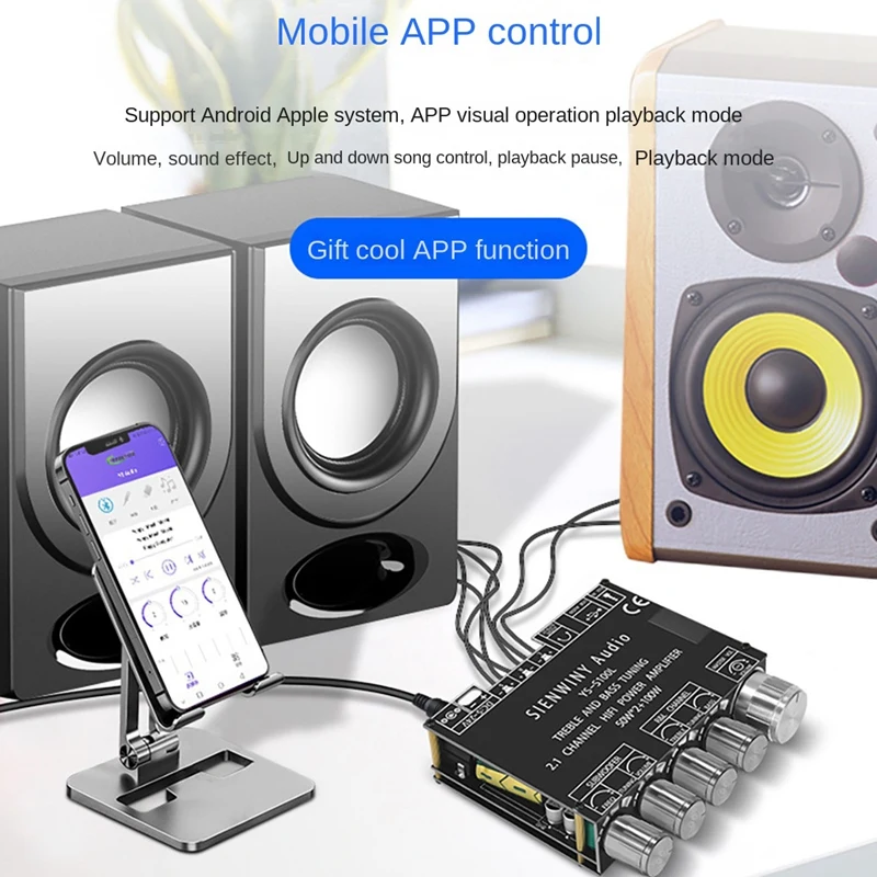 Плата цифрового усилителя 2 1 каналов 50 Вт x2 + 100 высокомощный BT5.0 стереоусилитель