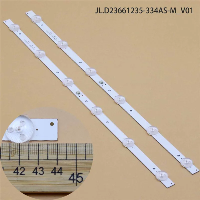 

2PCS Kits TV's LED Lanes Bars JL.D23661235-334AS-M_V01 Backlight Strips 6lamps Array Matrix Line Tulers Tapes Bars Illumination