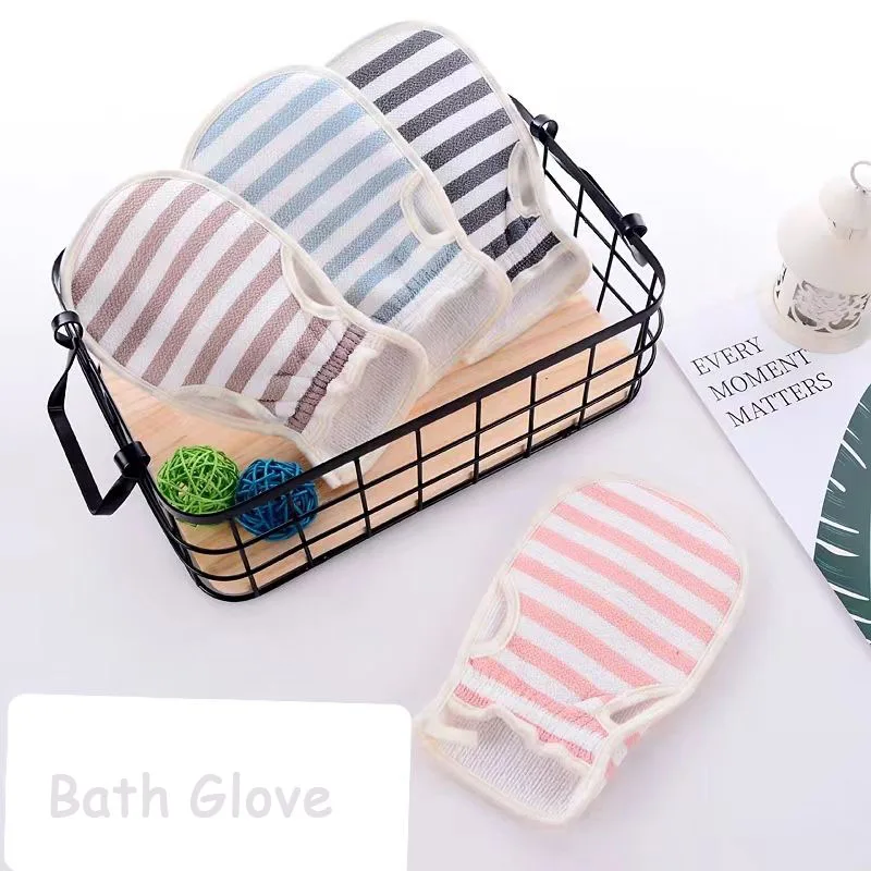 

1Pcs Bathroom Shower Bath Glove Towel Exfoliating Skin Spa Massage Back Double-Side Bathing Body Scrubber Towel Glove