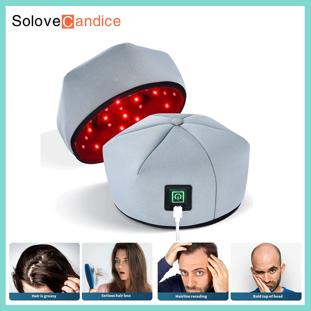 

LED Red Light Hat Prevent Hair Loss Red Light Therapy Cap for Hair Regrowth, Infrared Light Therapy for Thinning Hair Device