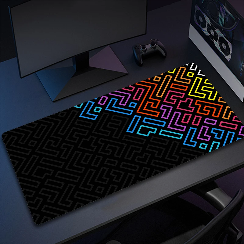 

Simple line Mouse Pad Abstraction Art Game Mousepad Gamer Rubber Computer Accessories Large Gaming Mouse Mat Non-Slip Desk Mat