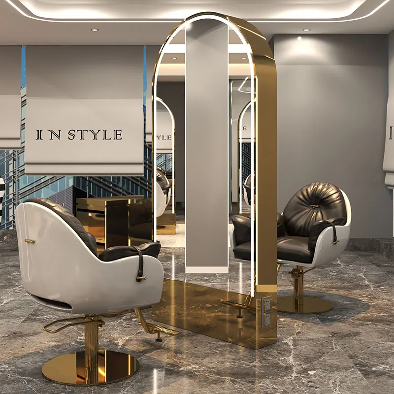 Роскошная мебель для салона светодиодная лампа Золотая рамка двусторонняя