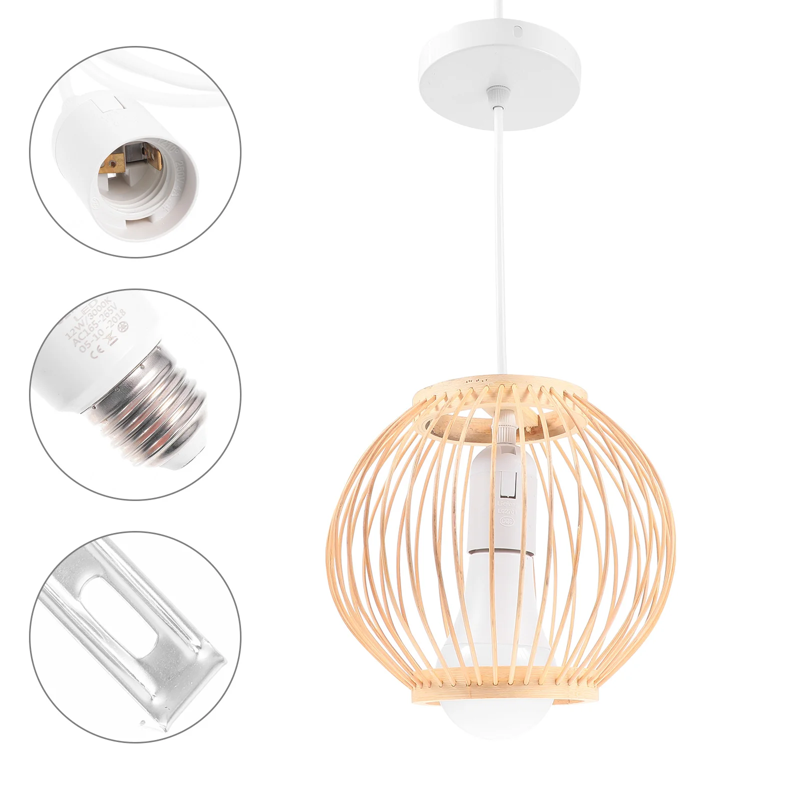 

1Pc Wooden Chandeliers Wooden Lanterns Wood Hanging Lights for Living Room