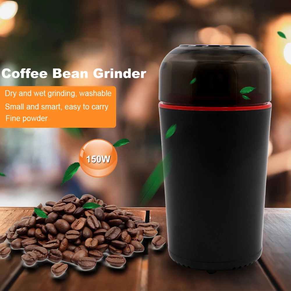 

Автоматическая кофемолка 150 Вт электрическая мельница портативная мини-кофемолка для влажной и сухой воды Автоматическая шлифовальная маш...
