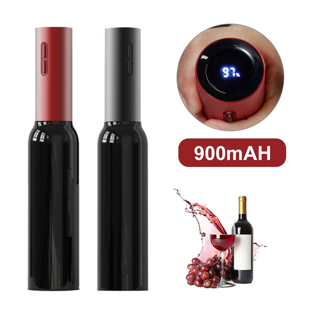 

Black electric wine opener with Rechargeable Wine opener With LCD Display Automatic Corkscrew For Bar Club Party accessories
