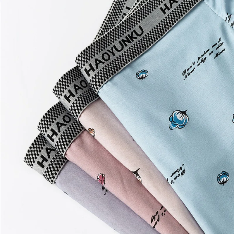 Men Boxer Underwear Fashion Underpants Shorts Winter Thermal Pure Cotton Antibacterial Breathable Underwear Set 2022 New