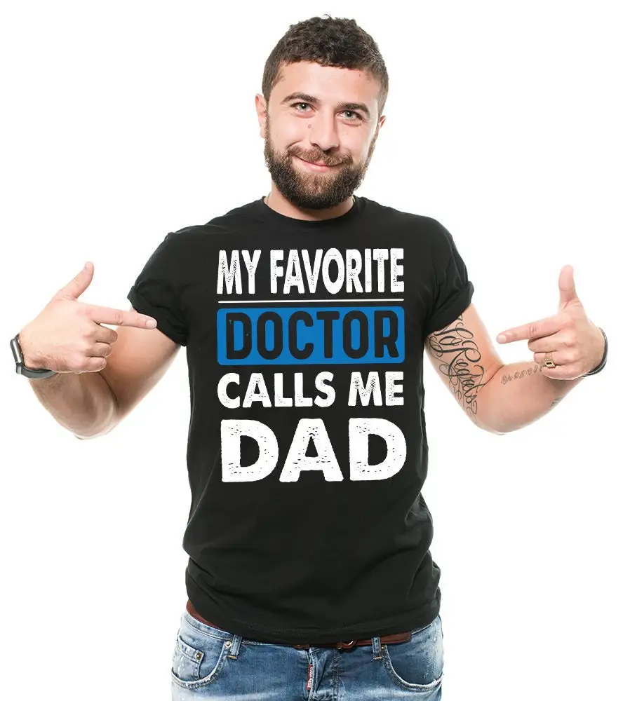 Футболка для папы Забавный папа мой любимый доктор звонит мне подарок на день