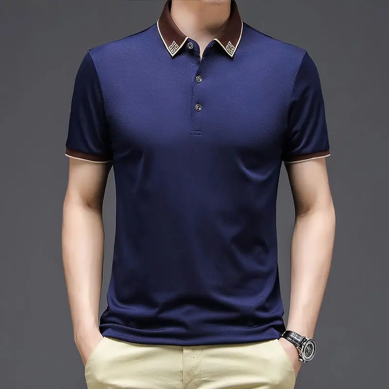

New High Quality Casual Men Shirt Spring Summer Short Sleeve Korean Solid Color Slim Fit Camisa Masculina Men Clothing Tops