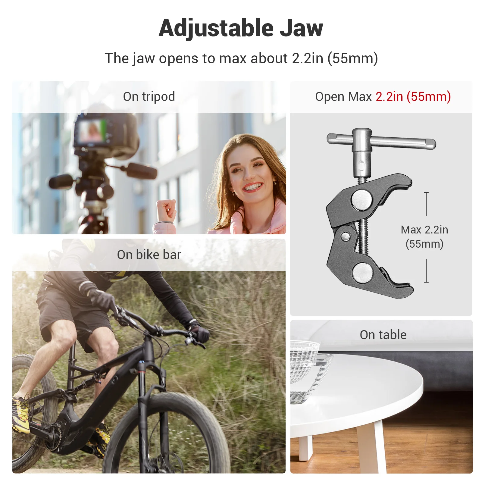 Универсальная шаровая Головка SmallRig Magic Arm с зажимом краба двойной шаровой адаптер