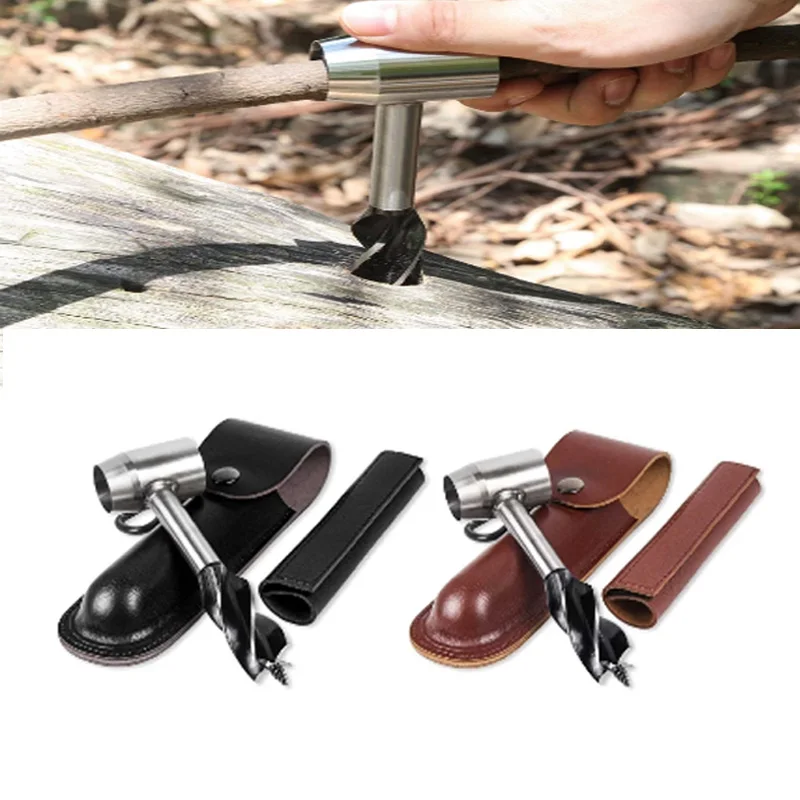 

Multifunctional Survival Settlers Tool Bushcraft Hand Auger Wrench Wood Drill Peg and Manual Hole Maker Multitool