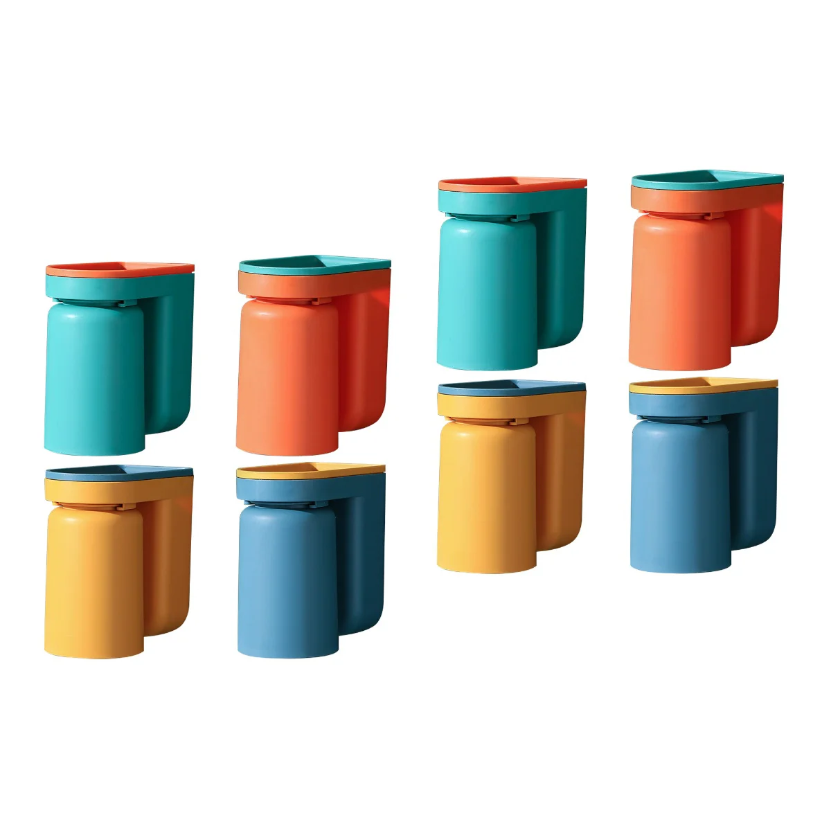 

Настенные стеллажи с держателем для зубной пасты и кружкой, 8 шт.