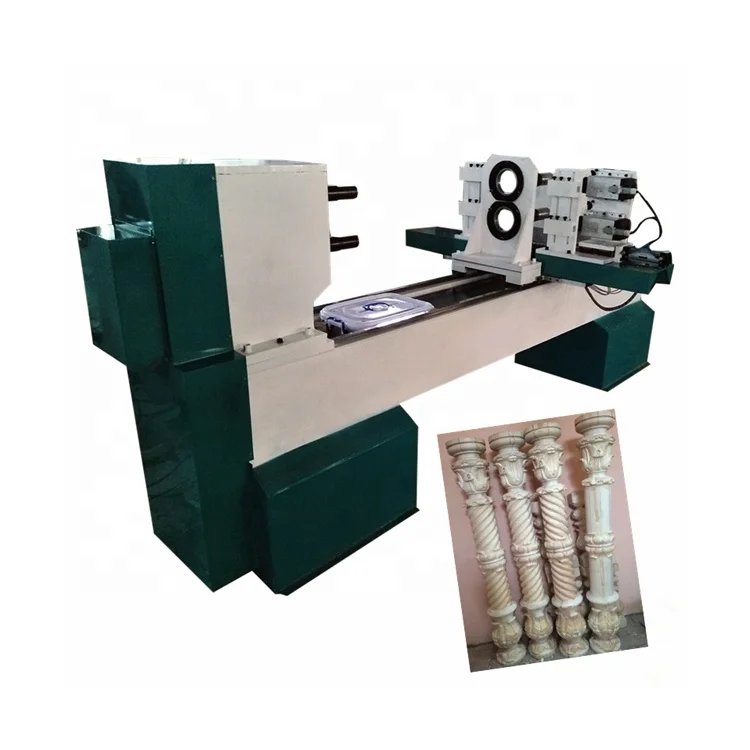 

cnc router woodwork machine 300*1500mm Wood Lathe for Table Leg, Staircase Column with Engraving Spindle