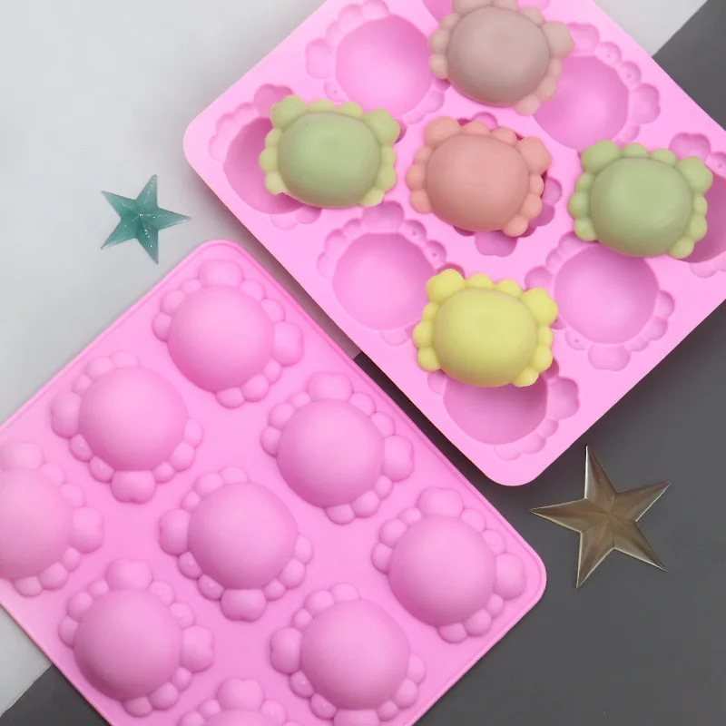 

50pcs/lot 9-Cavity Mini Crab Shape Silicone Mold DIY Chocolate Pudding Chocolate Soft Candy Birthday Party Kitchen Baking Tools