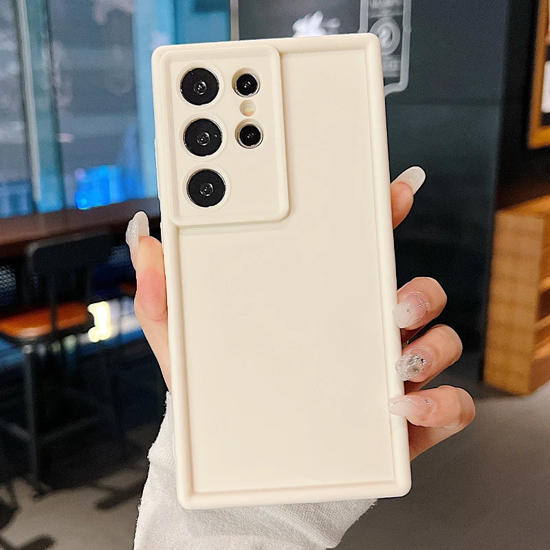 Противоударный чехол для телефона Samsung S24 S23 S22 S21 Ultra S20 FE A14 A34 A15 A35 A52 A53 A54 A55 5G Мягкий