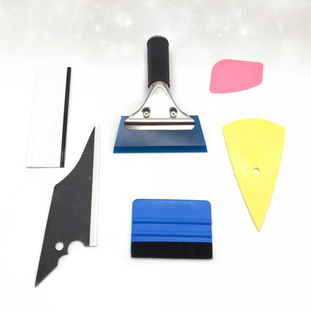 

6 in 1 Car Film Tool Set Wrapping Scraper Cutter Finishing Squeegee Car Beauty Tools