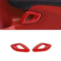 for dodge challenger 2015 2016 2017 2018 2019 2020 2021 car door inner handle decoration cover stickers interior accessories red