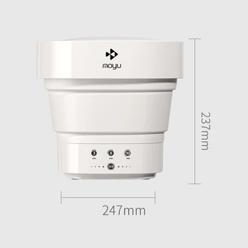 Moyu 전기 미니 세탁기, 휴대용 클리너, 접이식 배럴 세탁 세탁기, 속옷 양말 아기 옷, 여행용, 2023 신제품