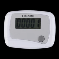 portable mini plastic digital lcd running step pedometer walking distance counter arm belt calculator men women sports equipment