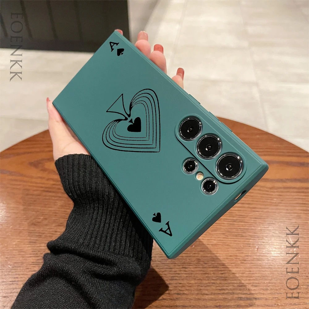Фото Чехол для телефона с рисунком покера для Samsung Galaxy S25 S24 S23 S22 S21 S20 Ultra Plus FE A15 30 20 A53 A71 A72 5G, силиконовый мягкий чехол №4