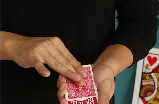 E.T Box Magic трюки карта and сине-красный цвет сменная колода магия крупный план
