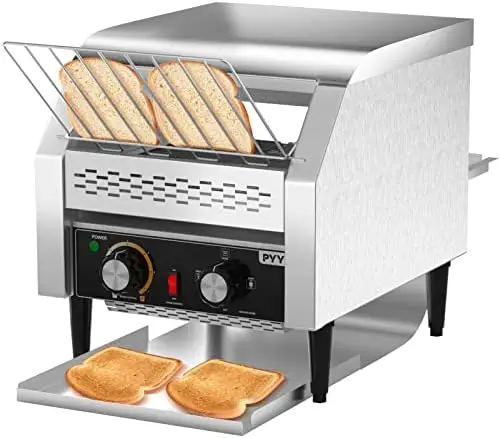 

Commercial Toaster 300 Slices/Hour Conveyor Restaurant Toaster for Bun Bagel Bread Heavy Duty Stainless Steel Conveyor Toaster