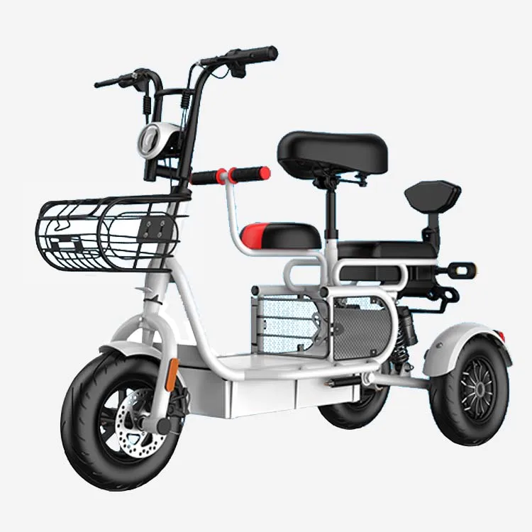 

3 wheel electric bicycle 12 inch tire elderly city other 8-20ah electric bike Lithium battery cargo e bike City scooter