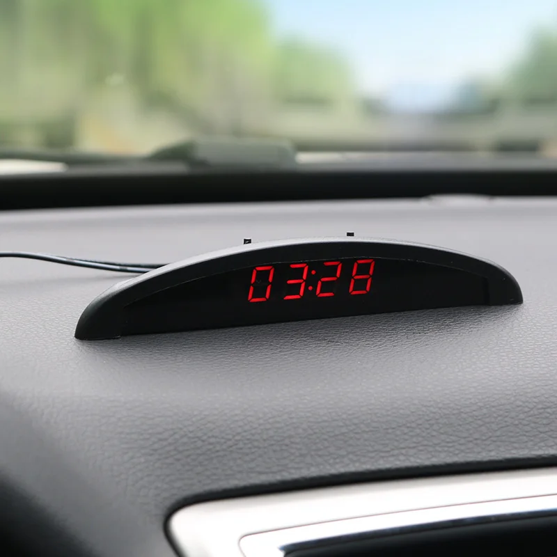 

Светодиодные цифровые автомобильные часы Автомобильные электронные часы 12 В Автомобильный вольтметр MGO3