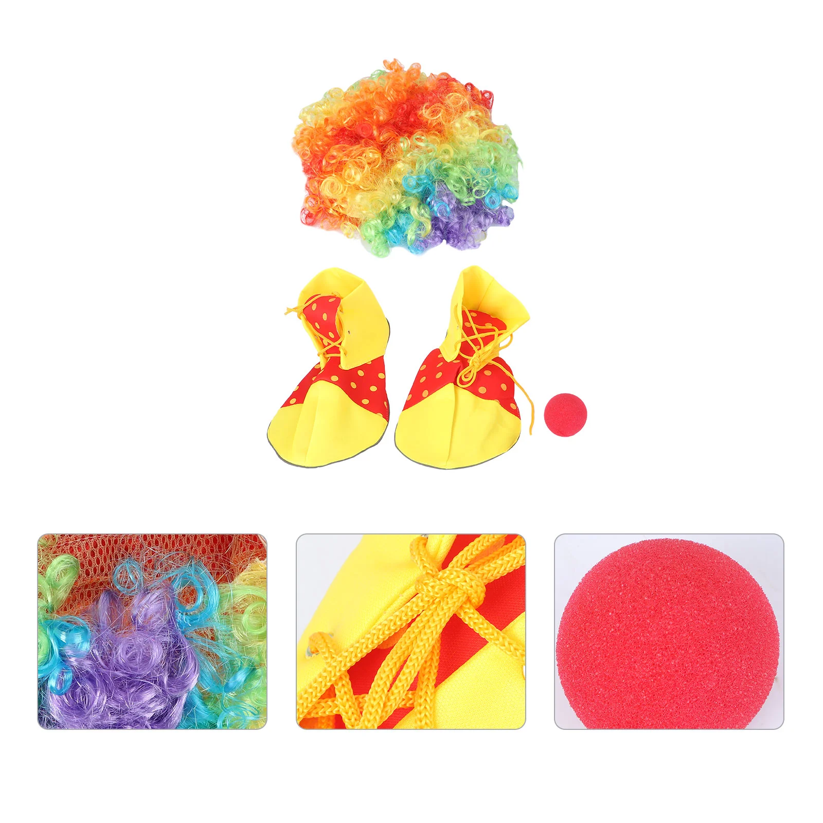 

Clowncostumenoseprops Радужный костюм для взрослых красочная обувь для косплея для Хэллоуина Детская фантазия