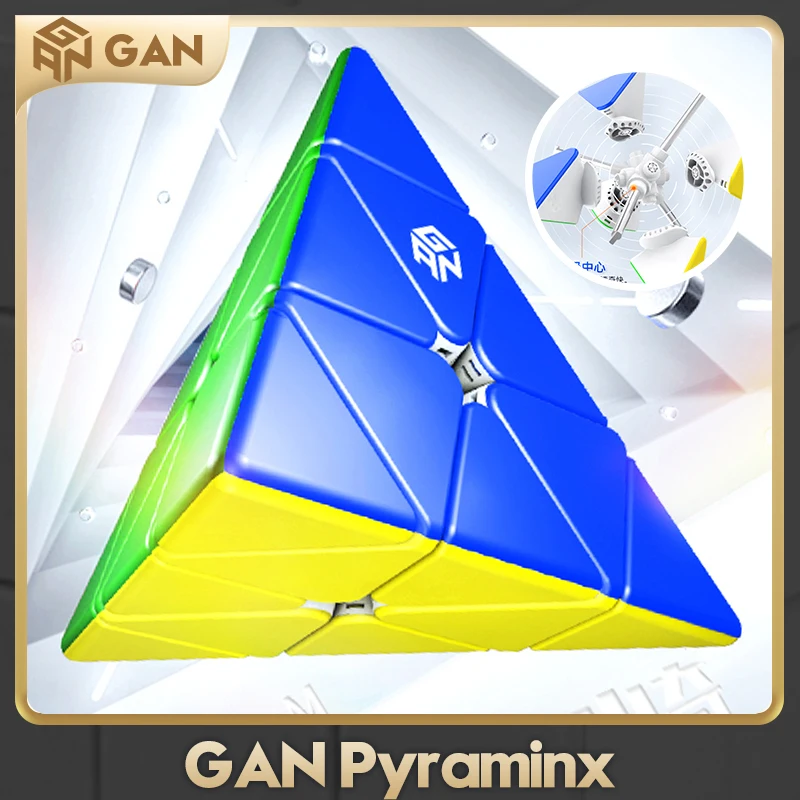 GAN Магнитная Пирамида скоростной волшебный куб треугольный пазл твист игрушка