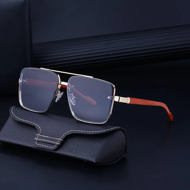 

Vintage Wooden Square Sunglasses For Men Women Trendy Luxe Sun Glasses New Fashion Brand Design Shades Gafas De Sol Hombre