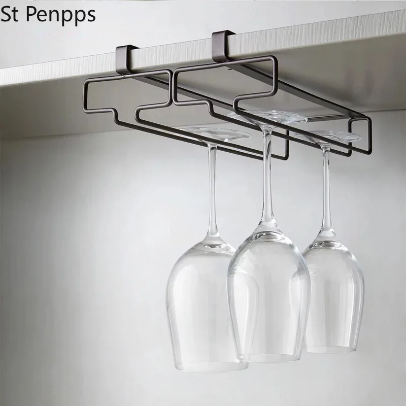 Stemware перевернутая Полка Для Хранения Винных Бокалов подвесная железная стойка