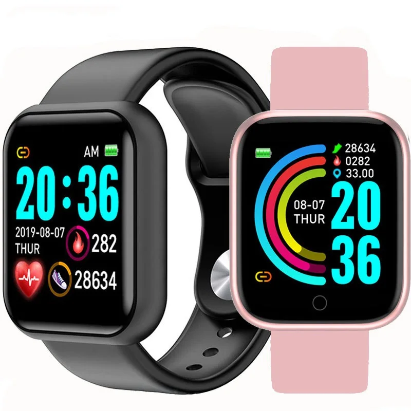 

Y68 Waterproof Smart Bracelet Heart Rate Monitoring Reminder Step Counting Information Push Sleep Analysis Smart Sport Bracelet