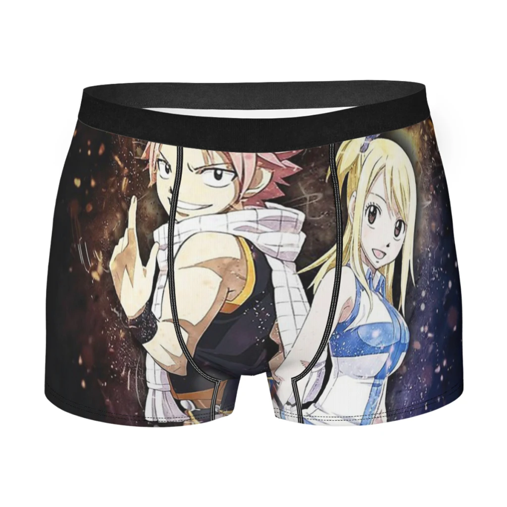 

FAIRY TAIL Magic Adventure Anime Natsu And Lucy Underpants Cotton Panties Male Underwear Ventilate Shorts Boxer Briefs