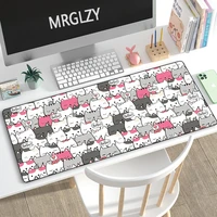 cute cartoon pink cat kitty rubber gaming mouse pad girly decoration keyboard mousepas kawaii large deskmat for laptop gamer pad