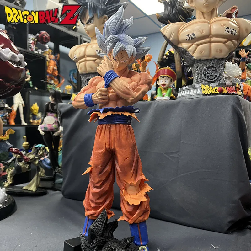 

43 см Драконий жемчуг серебряные волосы Goku Супер Оптовая свобода ультра инстинкты Аниме периферийные фигурки модели украшения коллекционные игрушки подарки