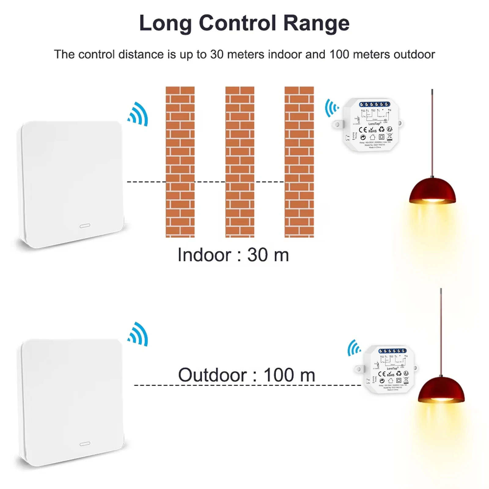 Релейный модуль беспроводного переключателя двойной переключатель управления