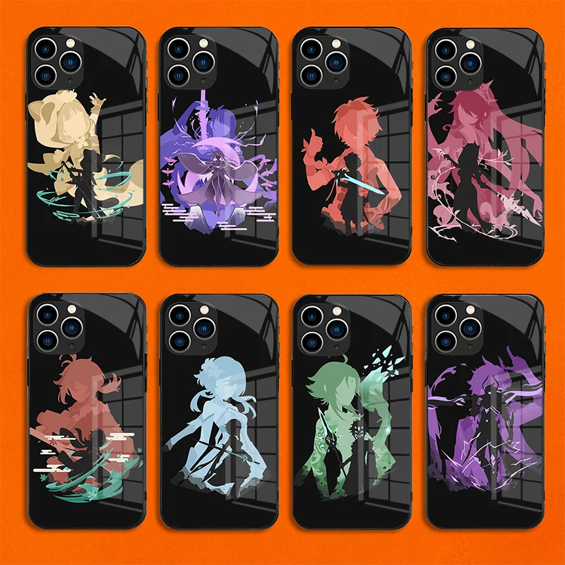 

Genshin Impact for Iphone 6 6S 7 8 Se 2020 11 12 13 14 Pro Max Plus Mini X Xs Xr Wear-resistant tempered glass mobile phone