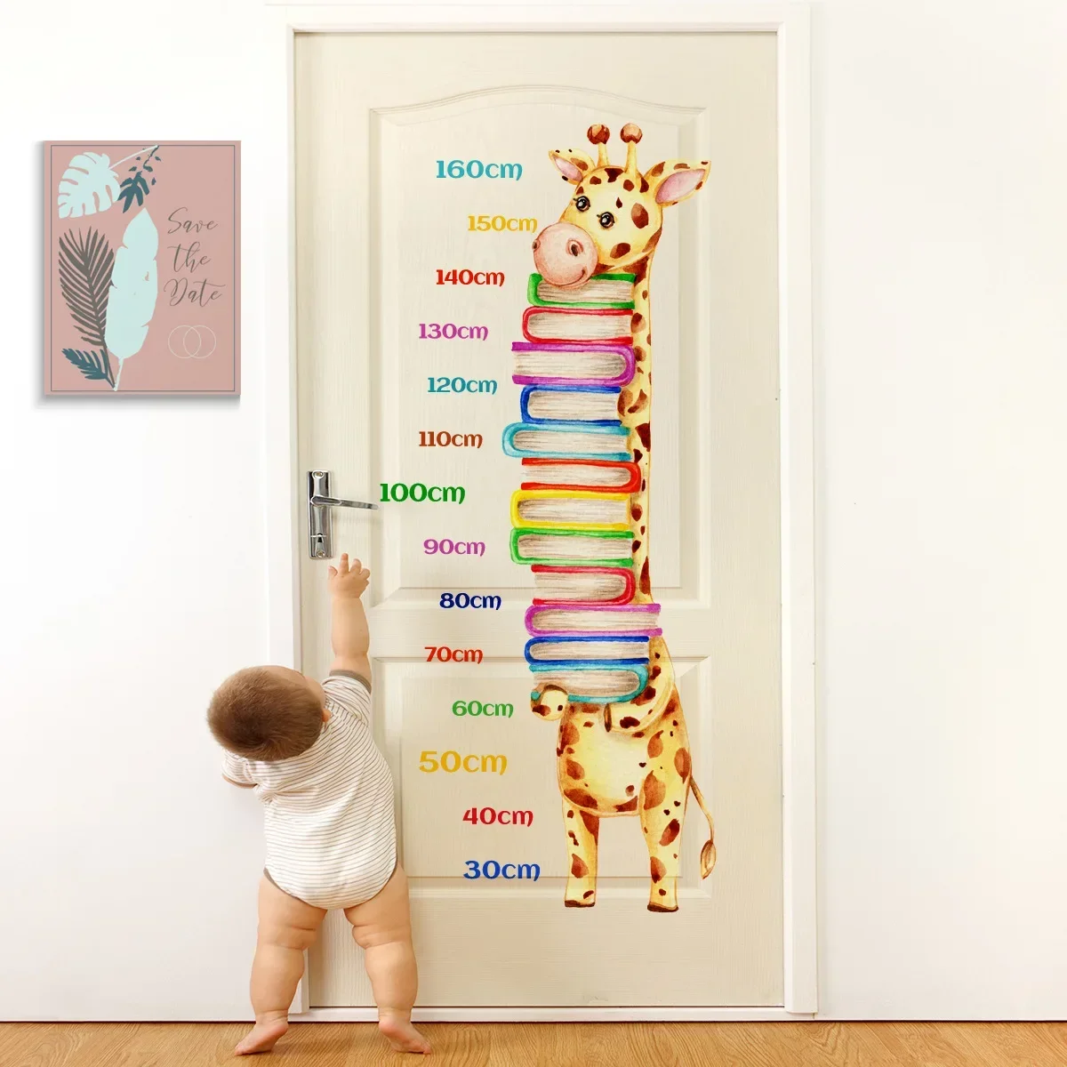 

Giraffe Book Growth Chart for Kids Wall Stickers Measure Height Wall Chart Children Ruler Nursery Room Decor Wall Art Boy Girl