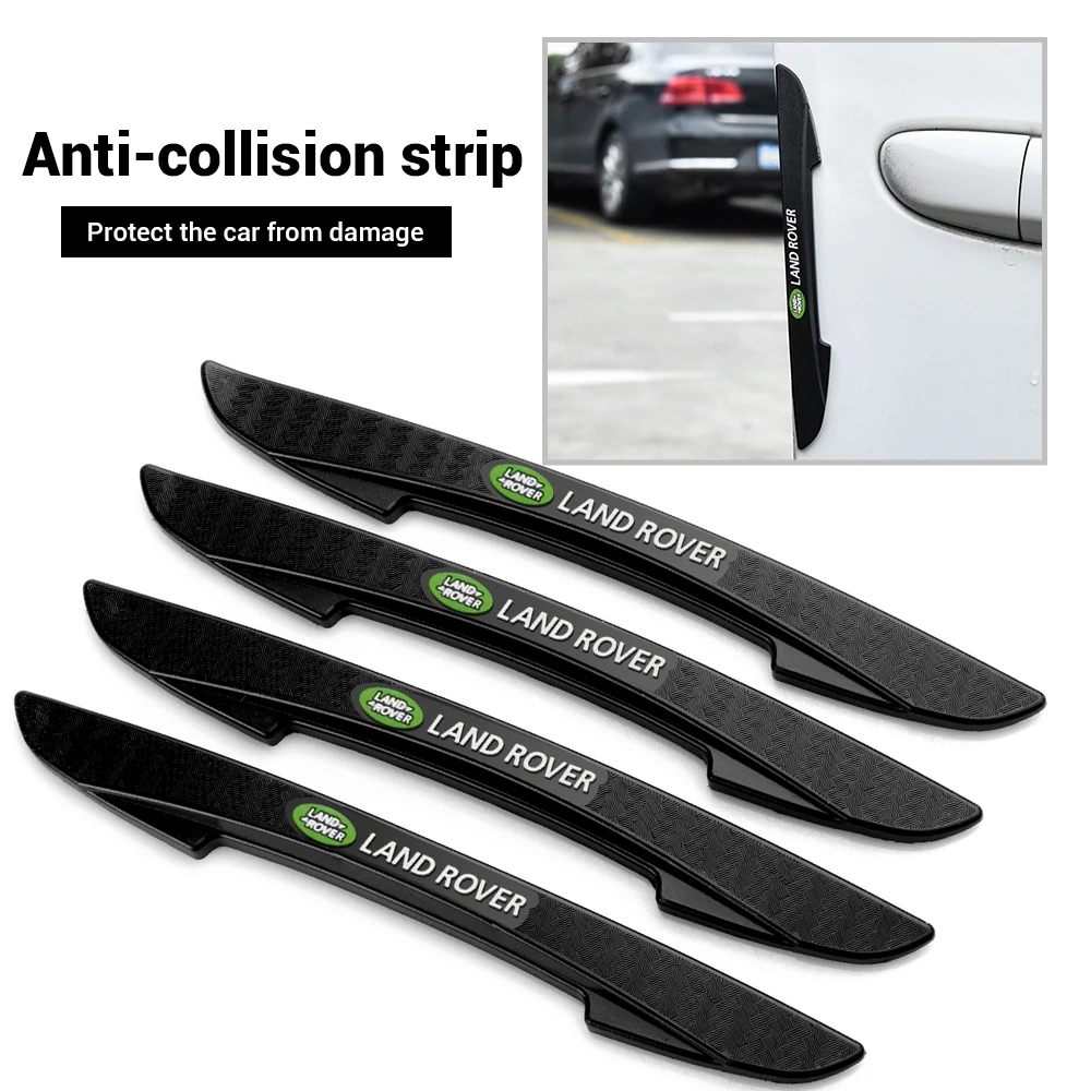 

4pcs Rubber Car Door Edge Protection Stickers Anti Collision Strips For Land Rover Range Rover Sport Freelander 2 Evoque etc