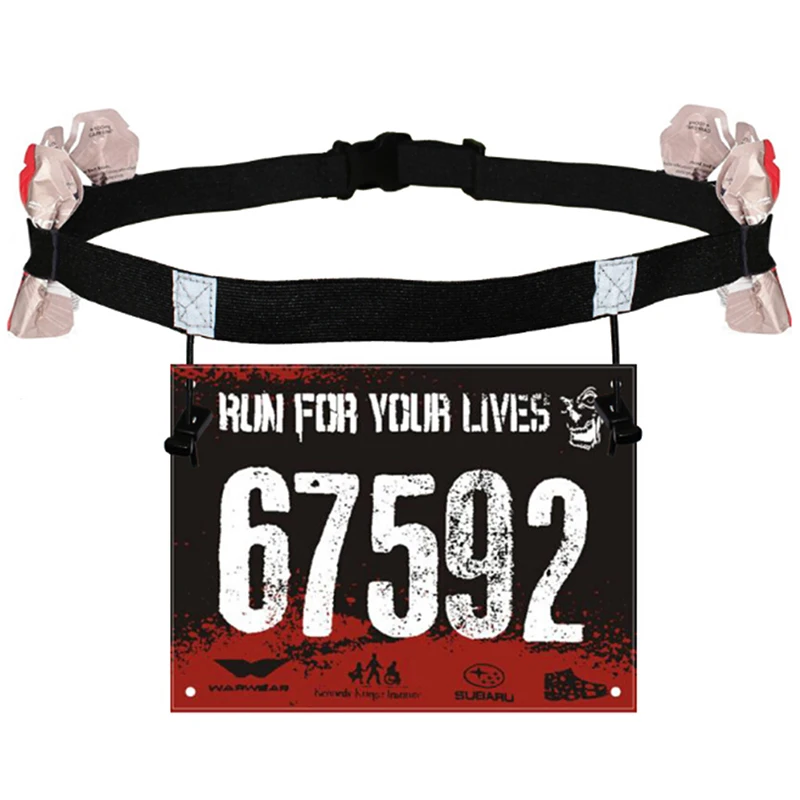 

Unisex Triathlon Marathon Race Number Belt With Gel Holder Running Belt Cloth Belt Motor Running Outdoor Sports
