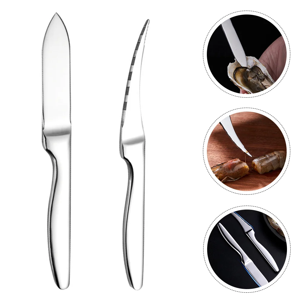 

Нож для устриц, 2 шт., инструмент для стрижки устриц, резак для линии креветок, нож для морепродуктов для ресторанов, кухни, дома