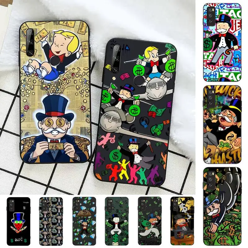 

Cartoon Luxury Dollar MonopolyS Phone Case for Huawei Honor 10 i 8X C 5A 20 9 10 30 lite pro Voew 10 20 V30