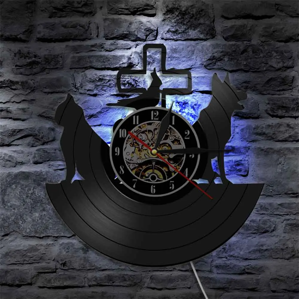 

Настенные часы с виниловой пластиной для собак и кошек, ветеринарная клиника, современные украшения для стен с животными, памперами, кошкам...